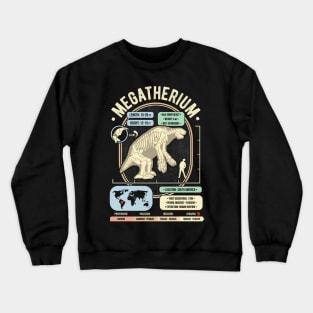 Dinosaur Facts - Megatherium Science & Anatomy Gift Crewneck Sweatshirt